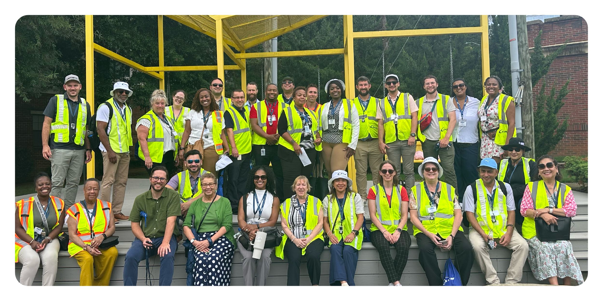 Kerwin and EnoMAX 2025 cohort during Charlotte Area Transit System (CATS) host week August 2025.
