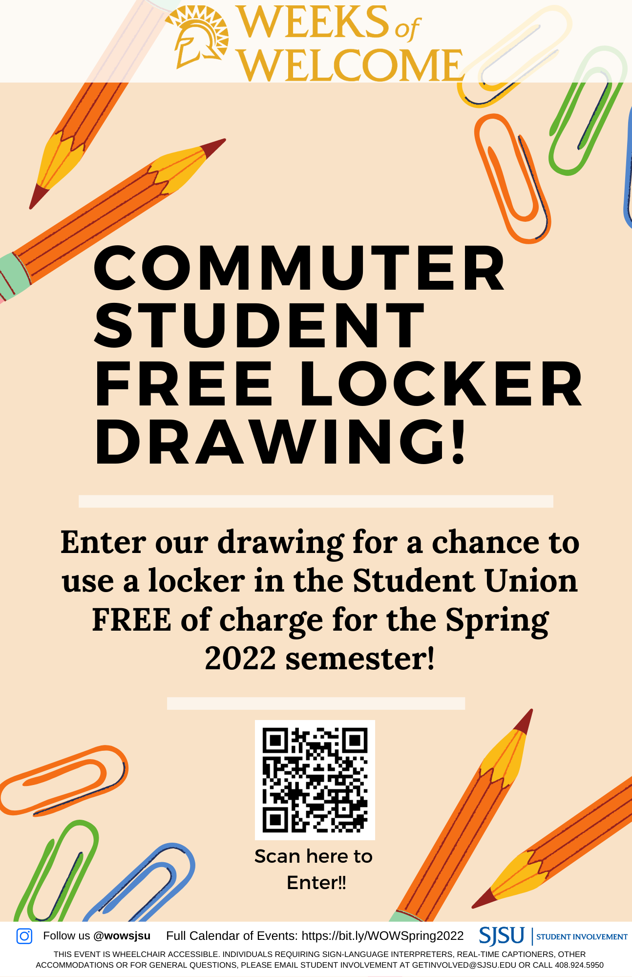 Commuter Student Free Locker Drawing